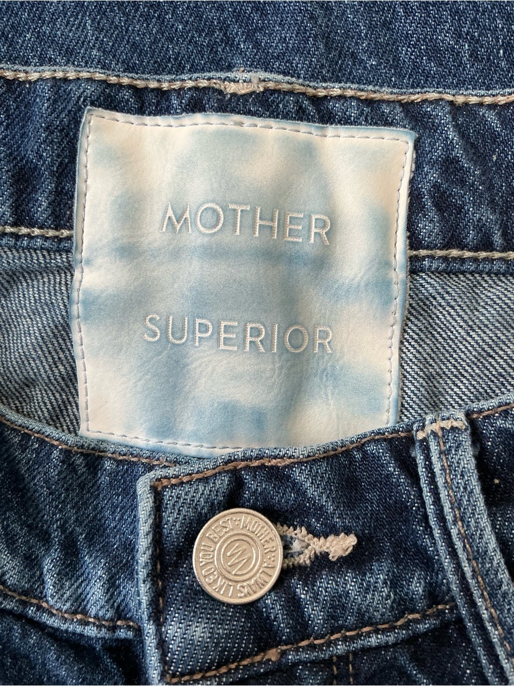 MOTHER SUPERIOR Jeans Lil’ Mother Lil’ Spitfire Nerdy Blue Size 24 - Picture 10 of 16